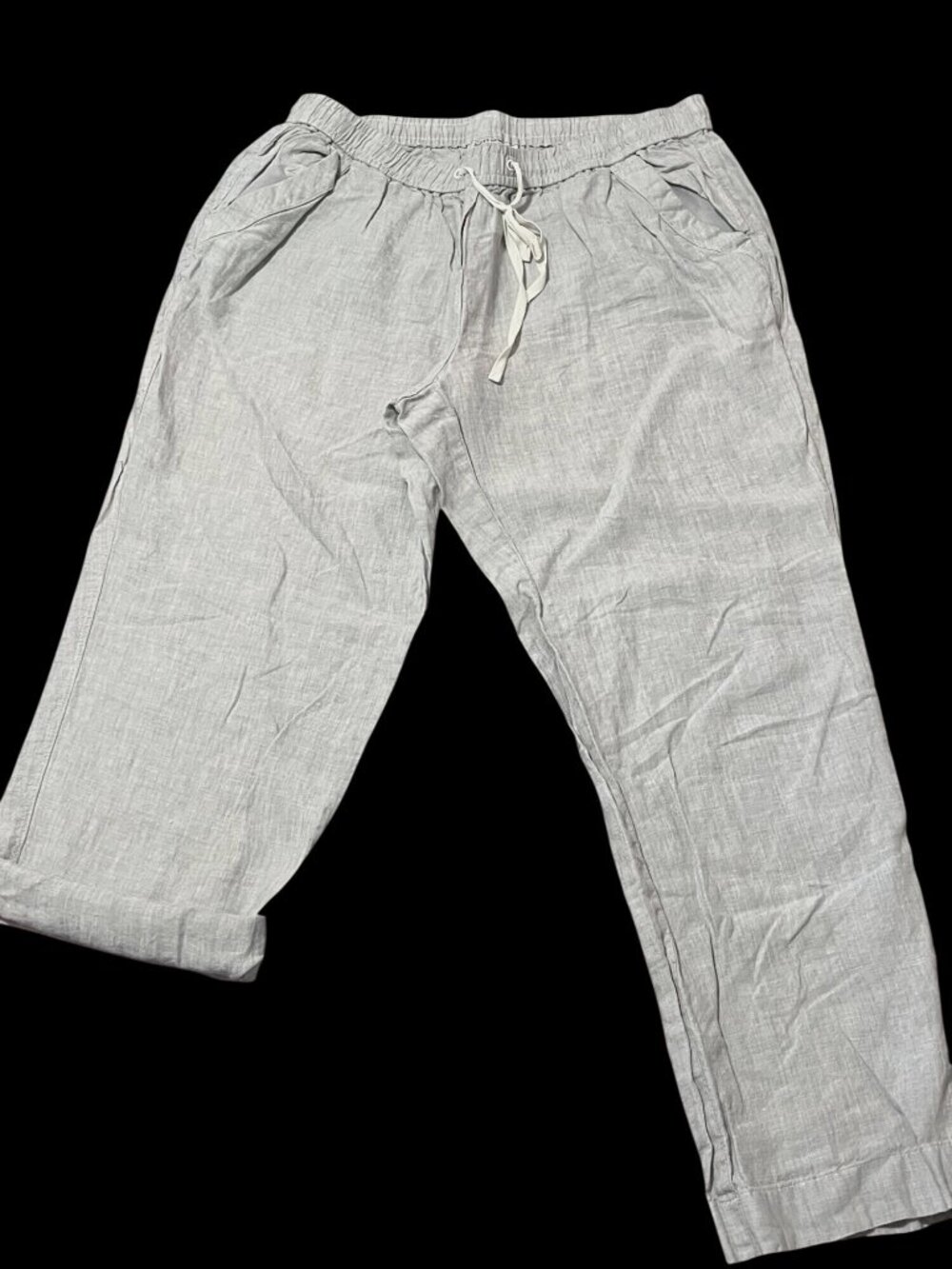 Jones New York Womens Light Gray Linen Pants Size 1X